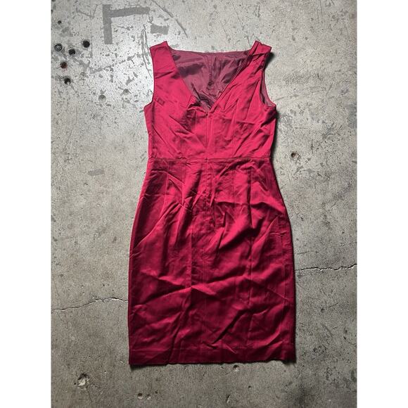 Banana Republic Women's sz 6 Polyester‎ Blend Magenta Dress - Picture 2 of 6
